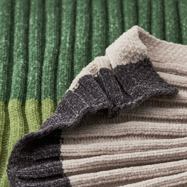 IKEA FJÄLLTRIFT throw, gray/green, 51x67 in, Ikea Ireland | 8012FCDXT