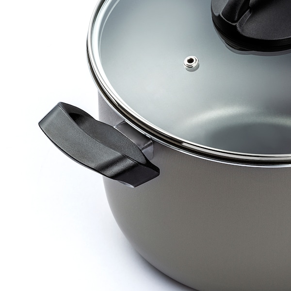 IKEA FJÄRSING pot with lid, gray, 9 in, Ikea Ireland | 2013WEDGU