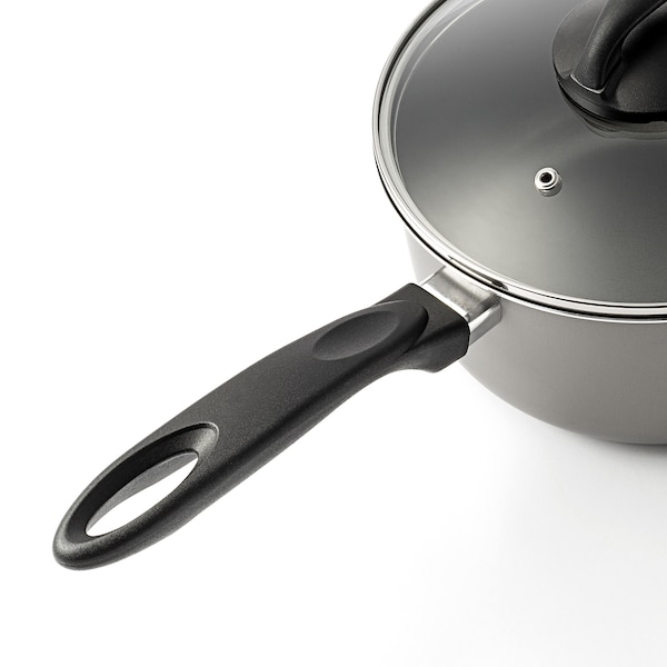 IKEA FJÄRSING saucepan with lid, gray, 8 in, Ikea Ireland | 4027PCJTF