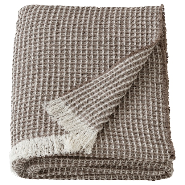 IKEA FLIKSTÅNDS throw, light brown/off-white, 51x67 in, Ikea Ireland | 3506WDIJF