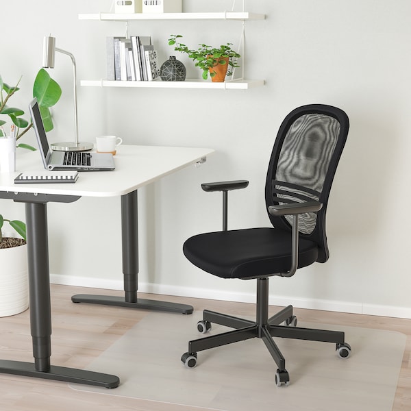 IKEA FLINTAN office chair with armrests Black, Ikea Ireland | 3762ESUBQ