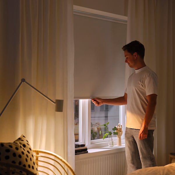 IKEA FÖNSTERBLAD black-out roller blind, 34x61 in White, Ikea Ireland | 0495GVLMP