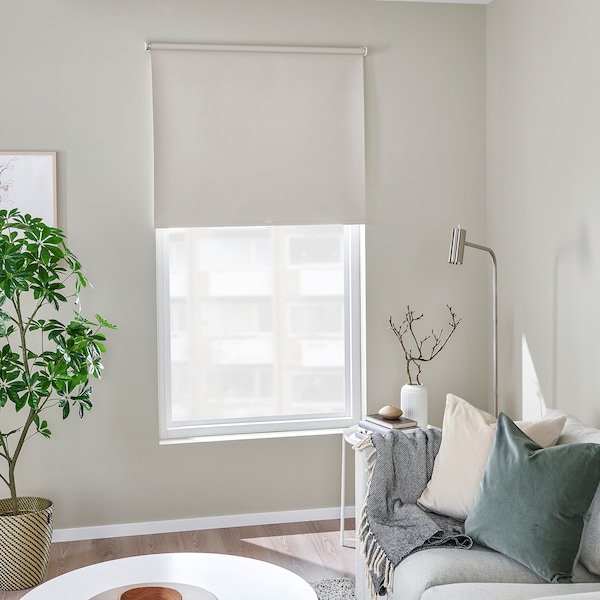IKEA FÖNSTERBLAD black-out roller blind, 48x61 in Beige, Ikea Ireland | 7516PLBGT