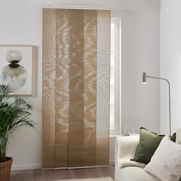 IKEA FÖNSTERVIVA panel curtain, 24x118 in Beige / Gray, Ikea Ireland | 0538NLCWA