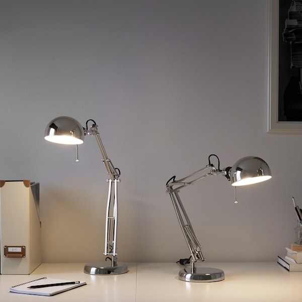 IKEA FORSÅ work lamp Nickel Plated, Ikea Ireland | 9680RNKDM