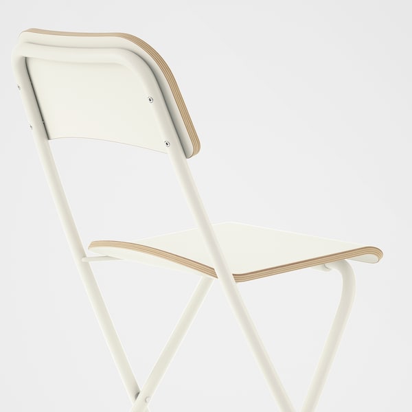 IKEA FRANKLIN bar stool with backrest, foldable, white/white, 24 3/4 in, Ikea Ireland | 1587UYZPS