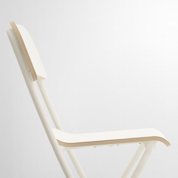 IKEA FRANKLIN bar stool with backrest, foldable, white/white, 24 3/4 in, Ikea Ireland | 1587UYZPS
