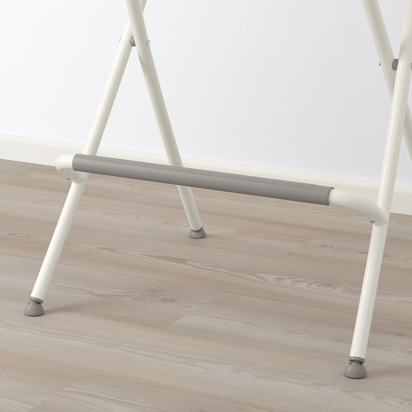 IKEA FRANKLIN bar stool with backrest, foldable, white/white, 24 3/4 in, Ikea Ireland | 1587UYZPS