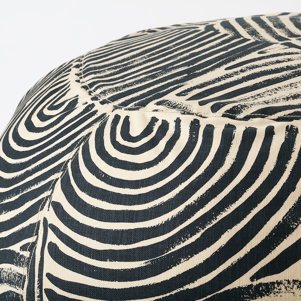 IKEA FRÖDD floor cushion, black/patterned, 22 in, Ikea Ireland | 2950GOMWA