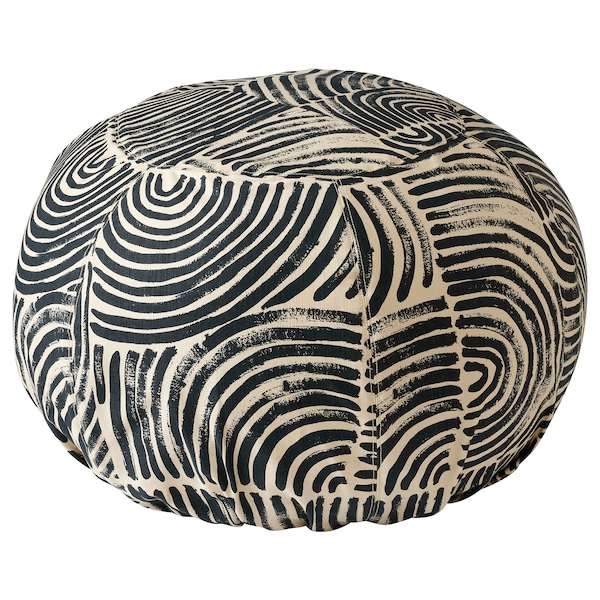 IKEA FRÖDD floor cushion, black/patterned, 22 in, Ikea Ireland | 2950GOMWA