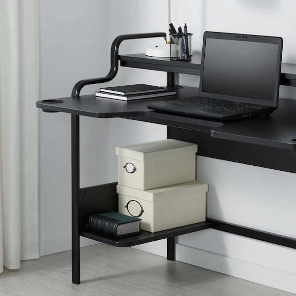 IKEA FREDDE gaming desk, black, 55 1/8x29 1/8x28 3/4 in, Ikea Ireland | 5906ZSGOC