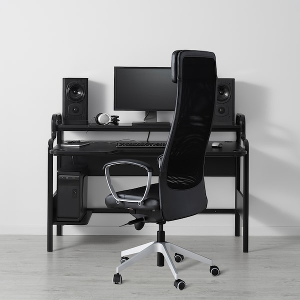 IKEA FREDDE gaming desk, black, 55 1/8x29 1/8x28 3/4 in, Ikea Ireland | 5906ZSGOC