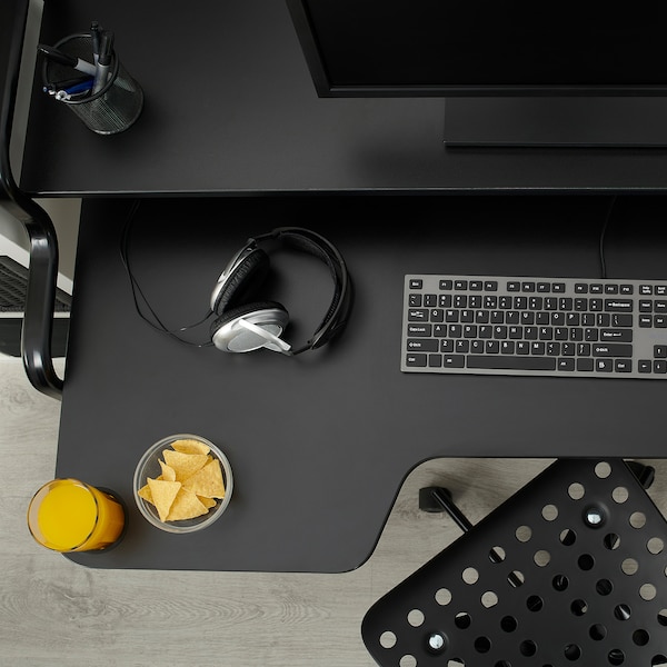 IKEA FREDDE gaming desk, black, 55 1/8x29 1/8x28 3/4 in, Ikea Ireland | 5906ZSGOC