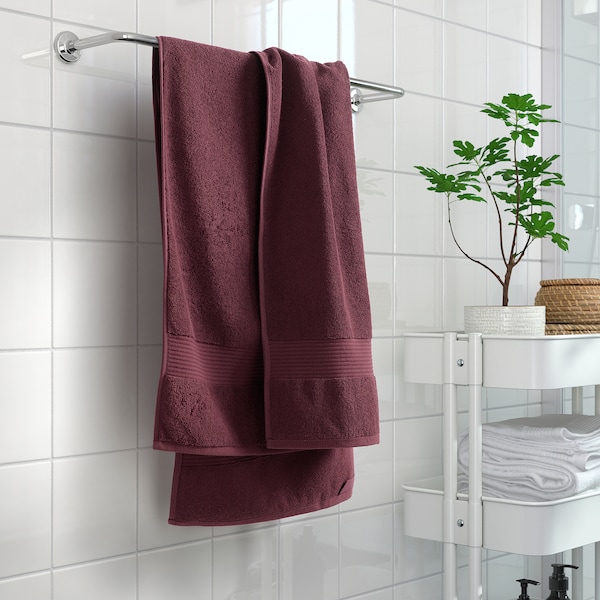 IKEA FREDRIKSJÖN bath towel, 28x55 in Deep Red, Ikea Ireland | 2746PCAQU