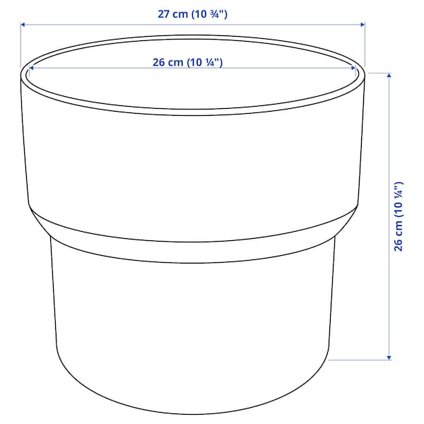 IKEA FÖRENLIG plant pot, indoor/outdoor white, 9 ½ in, Ikea Ireland | 3269RTFQY