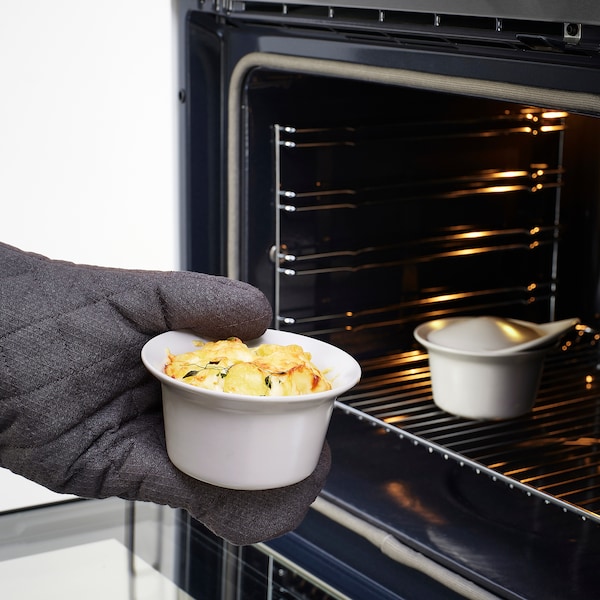 IKEA FÄRGKLAR baking/serving dish with lid, 6.8 oz, 2 pack Matte Light Gray, Ikea Ireland | 2083LCASG
