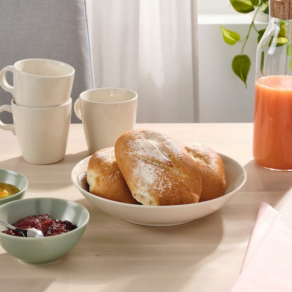 IKEA FÄRGKLAR deep plate/bowl, 9 in, 4 pack Glossy Beige, Ikea Ireland | 2905MRYCT