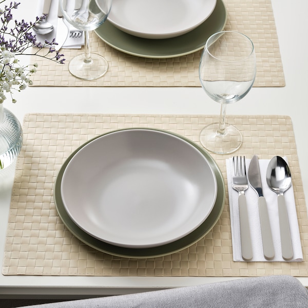 IKEA FÄRGKLAR deep plate/bowl, 9 in, 4 pack Matte Light Gray, Ikea Ireland | 3659NDBCK