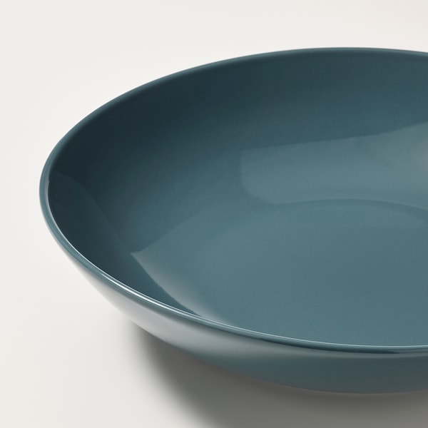 IKEA FÄRGKLAR deep plate/bowl, 9 in, 4 pack Glossy Dark Turquoise, Ikea Ireland | 2180OBDGE