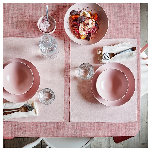 IKEA FÄRGKLAR deep plate/bowl, 9 in, 4 pack Matte Light Pink, Ikea Ireland | 0287DBFIZ