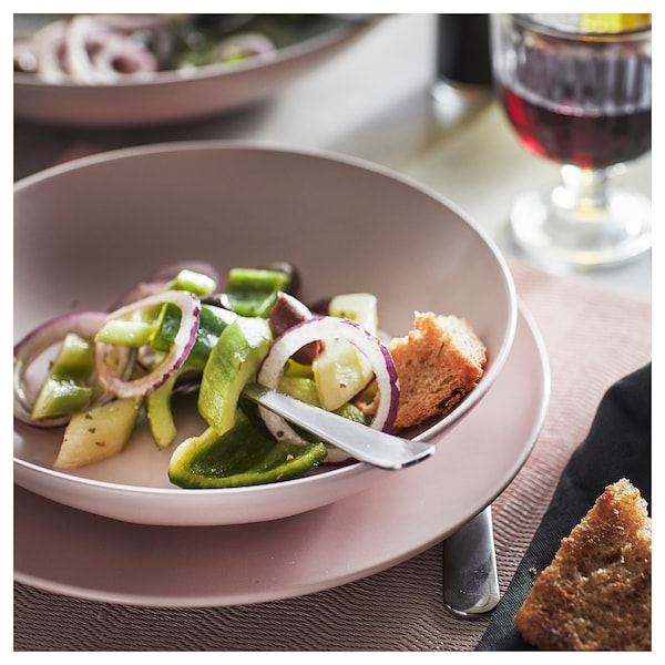 IKEA FÄRGKLAR deep plate/bowl, 9 in, 4 pack Matte Light Pink, Ikea Ireland | 0287DBFIZ