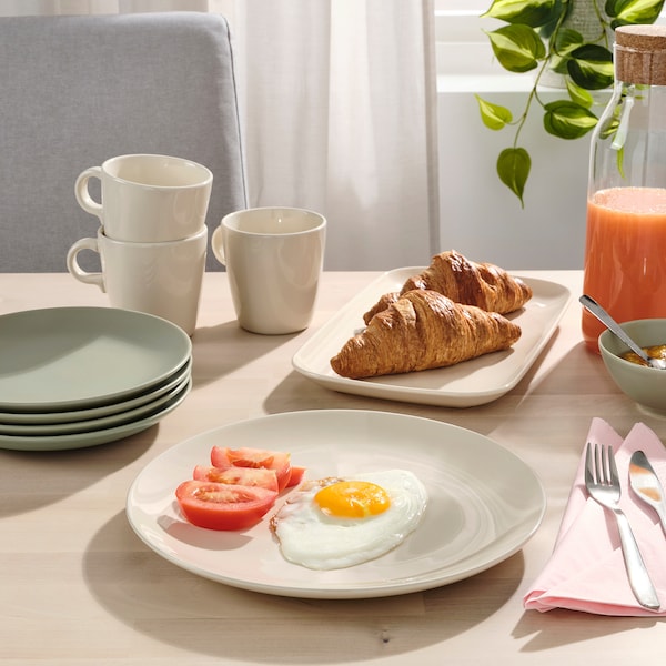 IKEA FÄRGKLAR plate, 10 in, 4 pack Glossy Beige, Ikea Ireland | 4286OVXAP