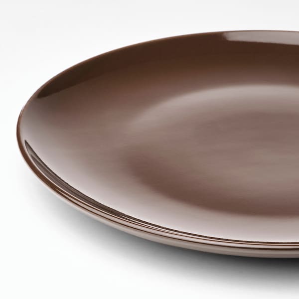 IKEA FÄRGKLAR plate, 10 in, 4 pack Glossy Brown, Ikea Ireland | 9578QDFMO