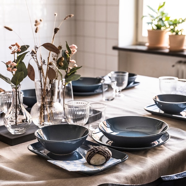 IKEA FÄRGKLAR plate, 10 in, 4 pack Glossy Dark Turquoise, Ikea Ireland | 9742QCPXB