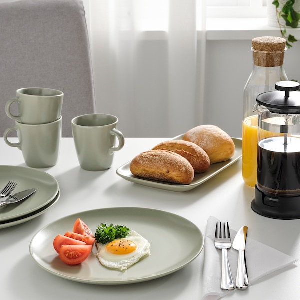 IKEA FÄRGKLAR plate, 10 in, 4 pack Matte Green, Ikea Ireland | 3970EHZDX