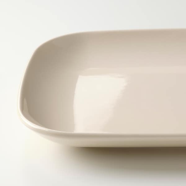 IKEA FÄRGKLAR plate, 12x7 in, 4 pack Glossy Beige, Ikea Ireland | 8415OFQKZ