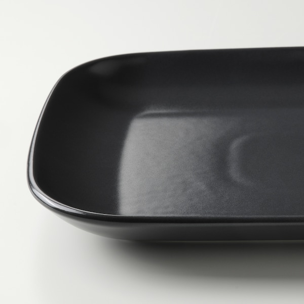 IKEA FÄRGKLAR plate, 12x7 in, 4 pack Matte Dark Gray, Ikea Ireland | 8761LYQUD