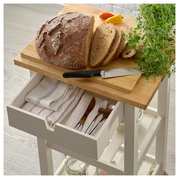 IKEA FÖRHÖJA kitchen cart, 20 7/8x16 7/8 in Birch / White, Ikea Ireland | 7985OYNFL