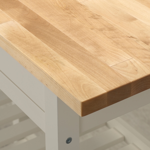 IKEA FÖRHÖJA kitchen cart, 39 3/8x16 7/8 in Birch / White, Ikea Ireland | 2769HSQZV