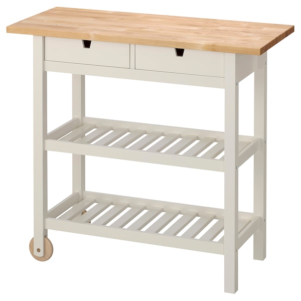 IKEA FÖRHÖJA kitchen cart, 39 3/8x16 7/8 in Birch / White, Ikea Ireland | 2769HSQZV