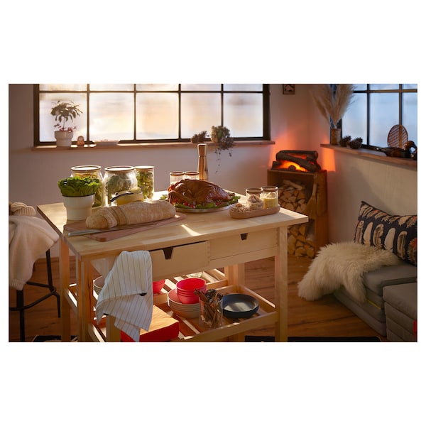 IKEA FÖRHÖJA kitchen cart, 39 3/8x16 7/8 in Birch, Ikea Ireland | 5631TXQDF
