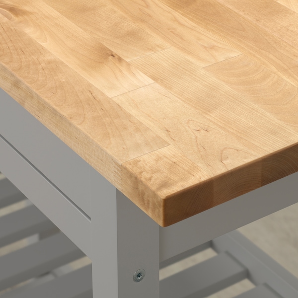 IKEA FÖRHÖJA kitchen cart, 39 3/8x16 7/8 in Birch / Gray, Ikea Ireland | 5087RWDES