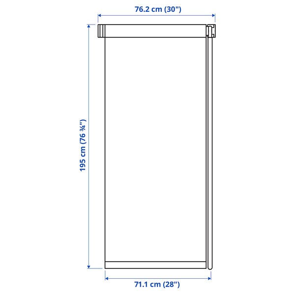 IKEA FRIDANS black-out roller blind, 30x76 ¾ in White, Ikea Ireland | 5679MINQF