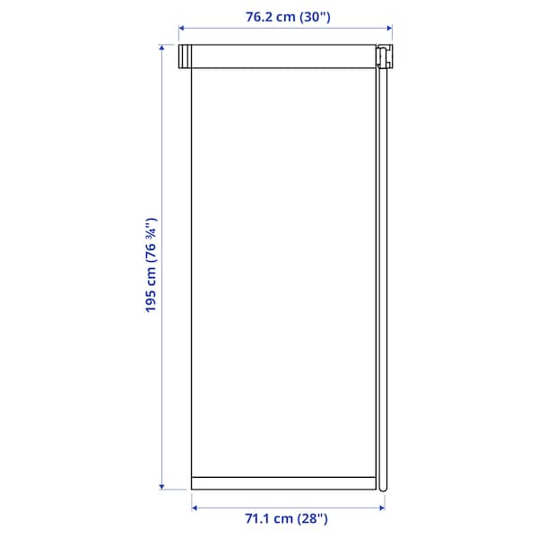 IKEA FRIDANS black-out roller blind, 30x76 ¾ in Blue, Ikea Ireland | 6529QSLJX