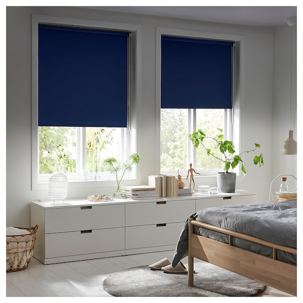 IKEA FRIDANS black-out roller blind, 34x76 ¾ in Blue, Ikea Ireland | 4916FKIXV