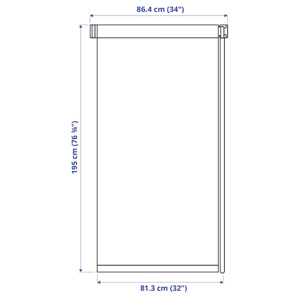 IKEA FRIDANS black-out roller blind, 34x76 ¾ in Blue, Ikea Ireland | 4916FKIXV