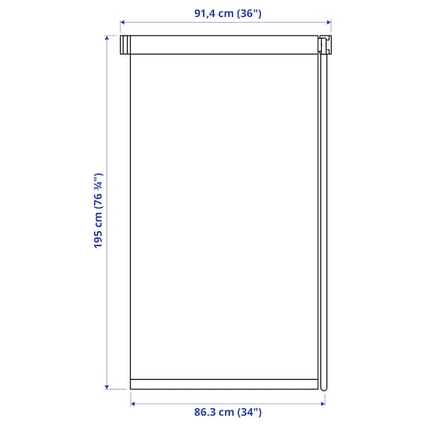 IKEA FRIDANS black-out roller blind, 36x76 ¾ in Blue, Ikea Ireland | 0295EJDLZ