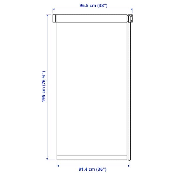 IKEA FRIDANS black-out roller blind, 38x76 ¾ in Blue, Ikea Ireland | 9562POJGN
