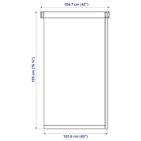 IKEA FRIDANS black-out roller blind, 42x76 ¾ in White, Ikea Ireland | 1425VFGMR