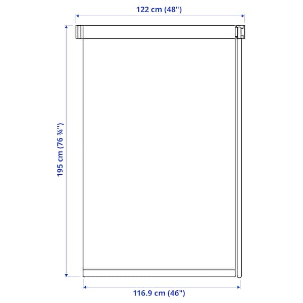 IKEA FRIDANS black-out roller blind, 48x76 ¾ in White, Ikea Ireland | 5139PDUTJ