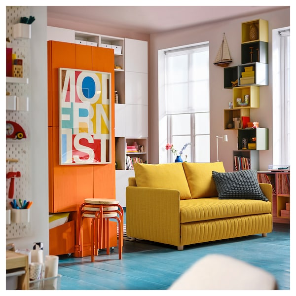 IKEA FRIDHULT sleeper sofa, Skiftebo yellow, Ikea Ireland | 1329GSIRT