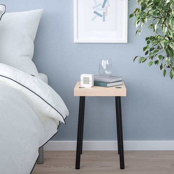 IKEA FRIDNÄS nesting tables with stools set of 4, black/birch effect, Ikea Ireland | 8723AVHCQ