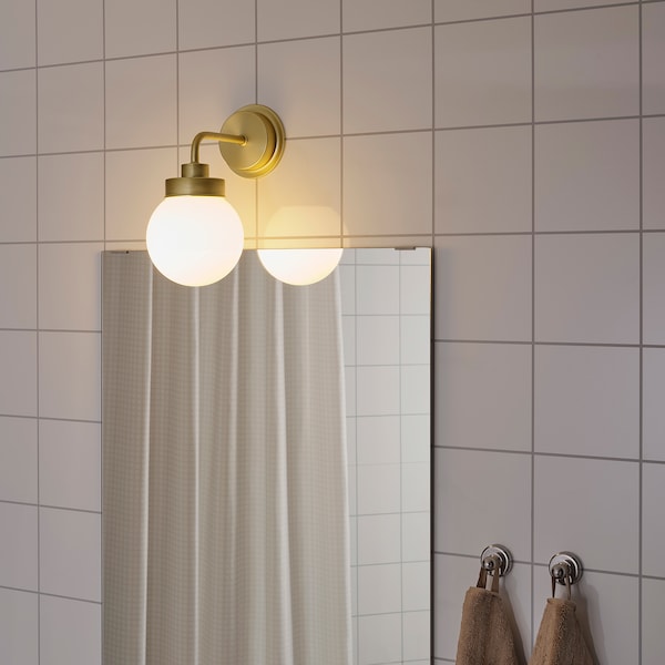 IKEA FRIHULT Wall lamp Brass Color, Ikea Ireland | 9753YQSGT