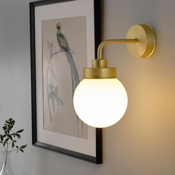 IKEA FRIHULT Wall lamp Brass Color, Ikea Ireland | 9753YQSGT