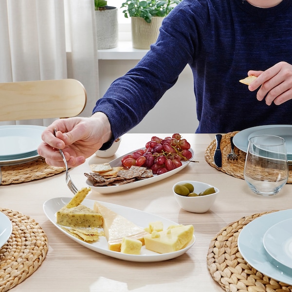 IKEA FRÖJDEFULL serving plate, white, 13x6 in, 2 pack, Ikea Ireland | 9531RLPIT