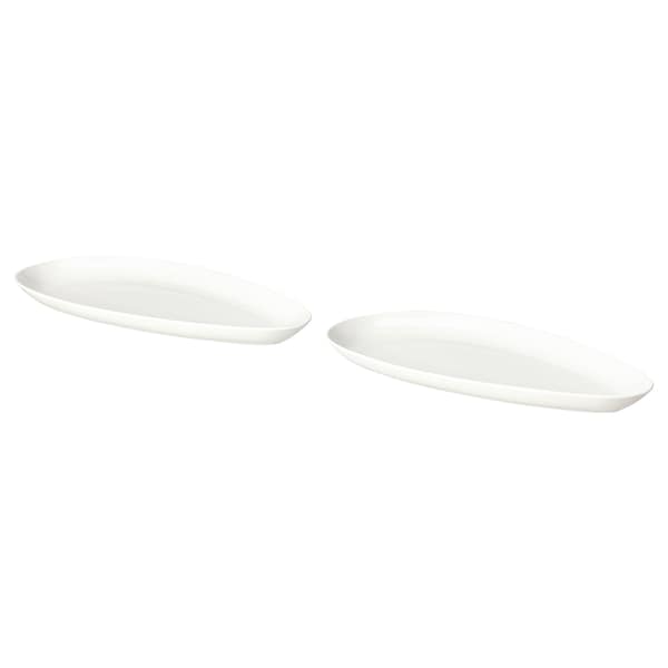 IKEA FRÖJDEFULL serving plate, white, 13x6 in, 2 pack, Ikea Ireland | 9531RLPIT